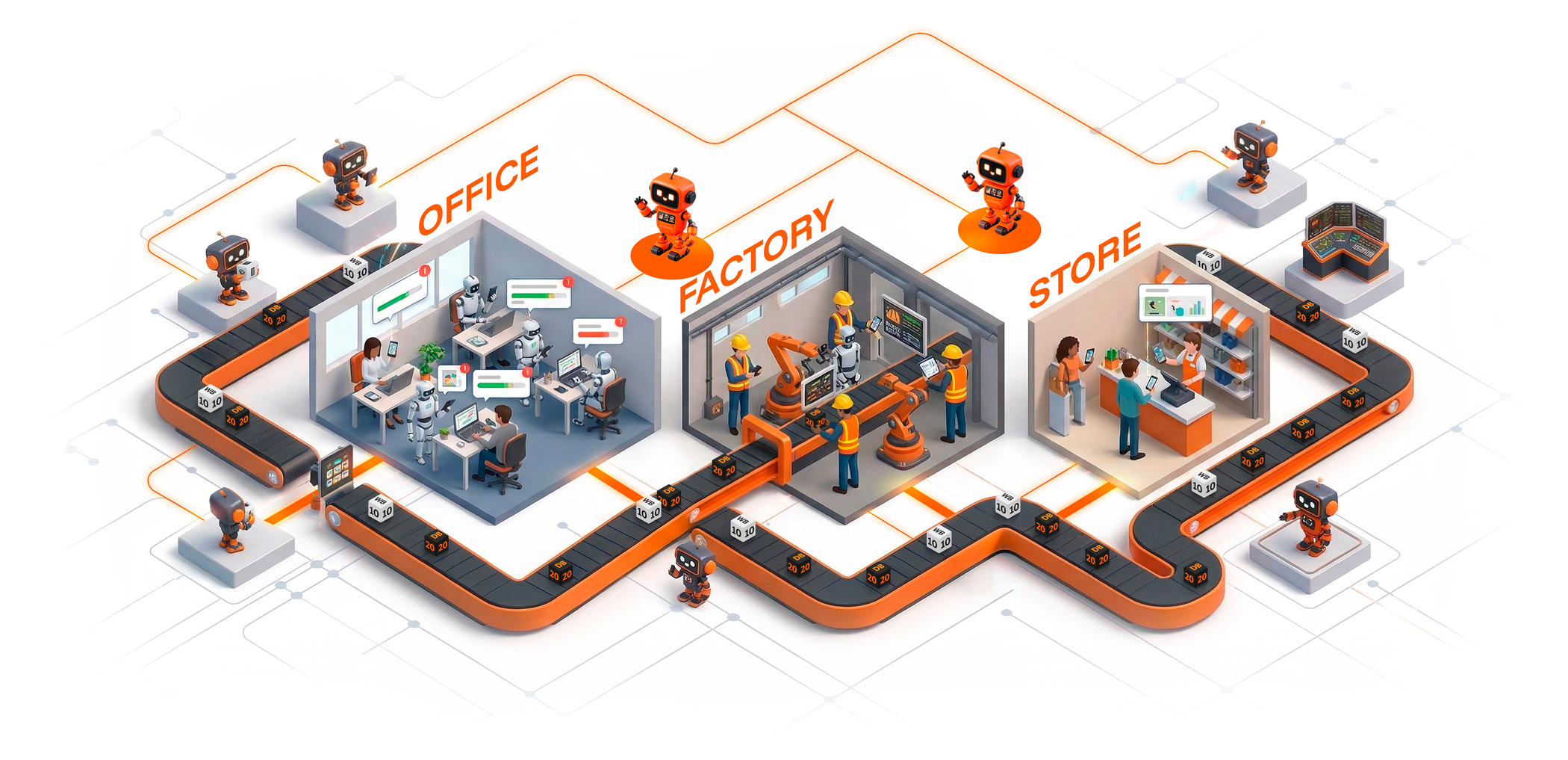 Office, Factory and Store illustration